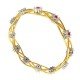 Ruby CZ Diamond Cluster Bangle