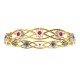 Ruby CZ Diamond Cluster Bangle