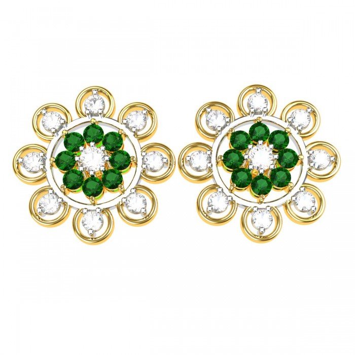 Emerald American Diamond Earring