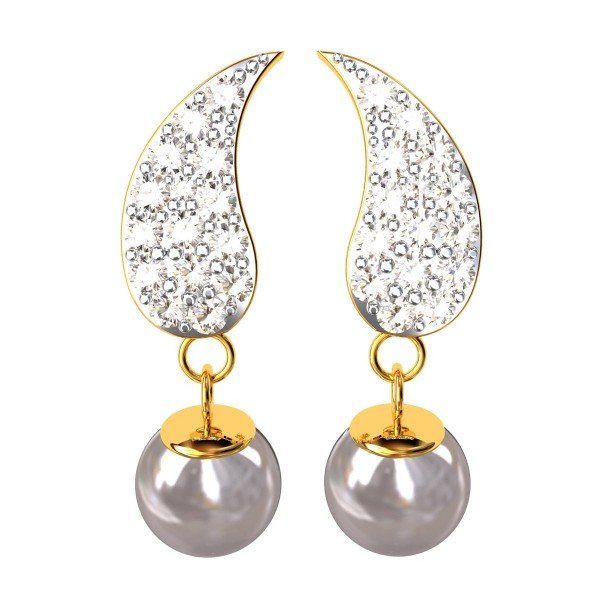 Pearl American Diamond Earring Pearl American Diamond Earring