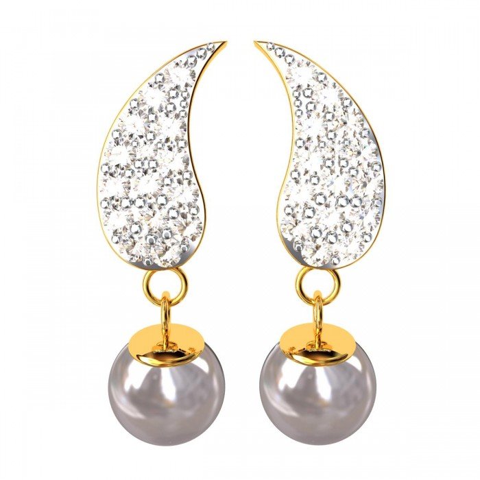 Pearl American Diamond Earring