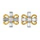 Baguette Cut American Diamond Stud Earrings