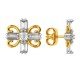 Baguette Cut American Diamond Stud Earrings