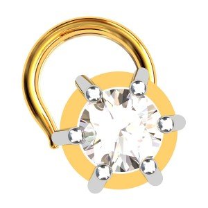 Solitaire American Diamond Nose Pin