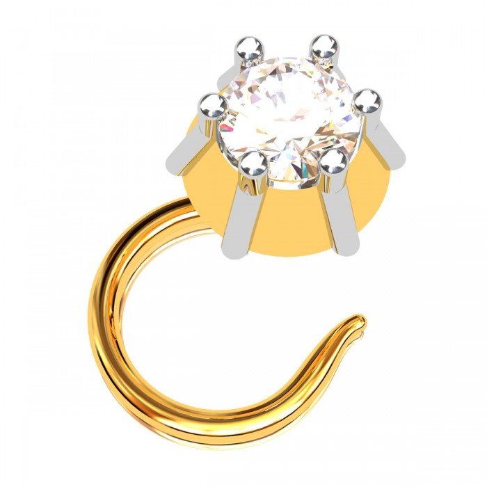 Solitaire American Diamond Nose Pin