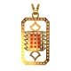 Ruby American Diamond Men Pendant