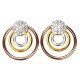 Tri-Color American Diamond Earring