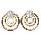 Tri-Color American Diamond Earring