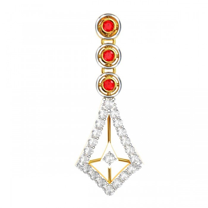 Ruby American Diamond Earrings