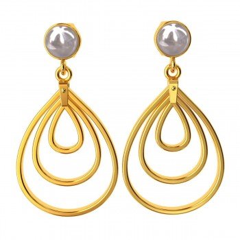 Gold Pearl Earring