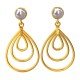 Gold Pearl Earring