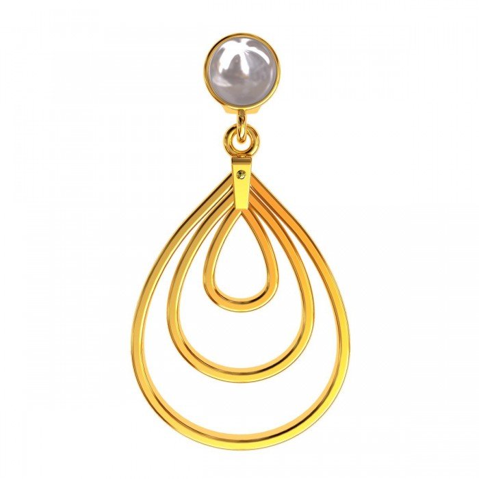 Gold Pearl Earring