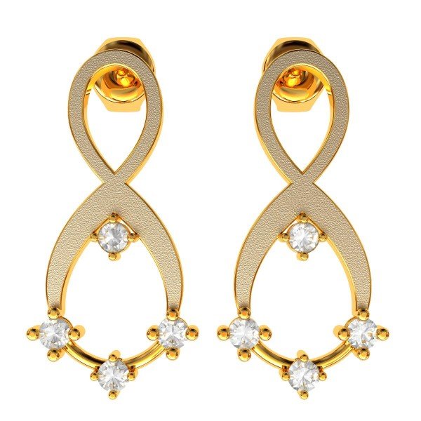 Stone Stud Earrings in Gold Stone Stud Earrings in Gold
