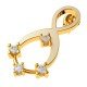Stone Stud Earrings in Gold