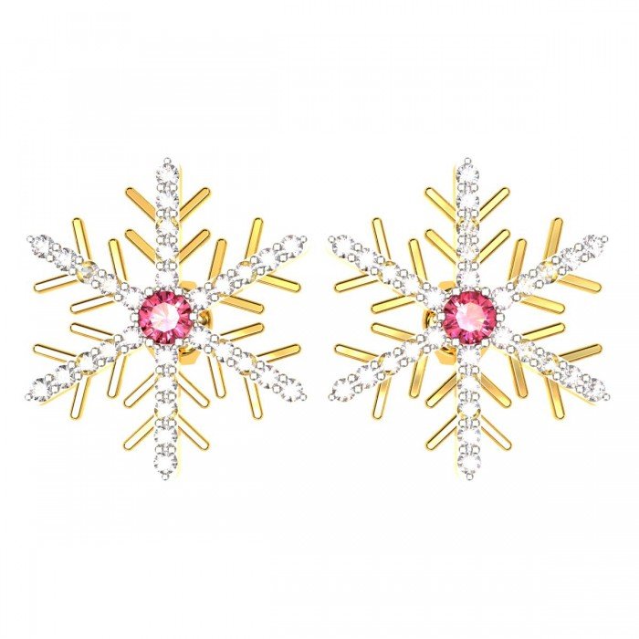 American Diamond Tourmaline Round Earring