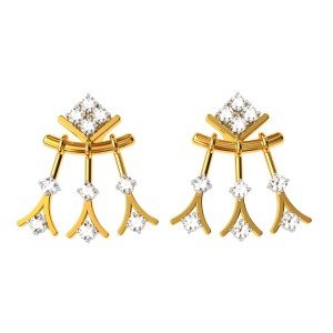 Gold Engagement Earring