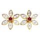 Ruby American Diamond Marquise Shaped Earring