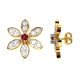 Ruby American Diamond Marquise Shaped Earring