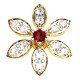 Ruby American Diamond Marquise Shaped Earring