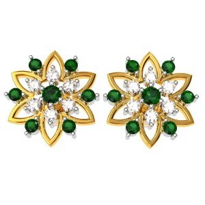 Emerald American Diamond Earrings