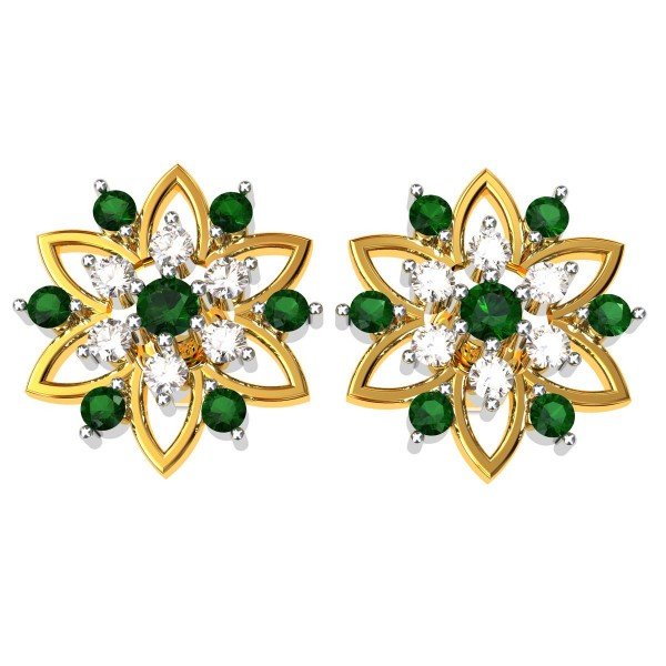 Emerald American Diamond Earrings Emerald American Diamond Earrings