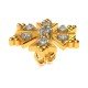 Gold American Diamond Stud Earring