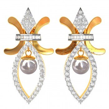 Gold Earring with Pear