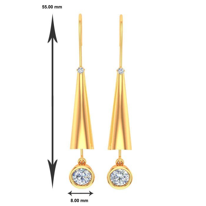 American Diamond Dangling Earring