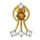 American Diamond Round Citrine Stud Earrings