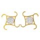 Gold Square American Diamond Earring