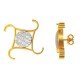 Gold Square American Diamond Earring