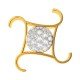 Gold Square American Diamond Earring