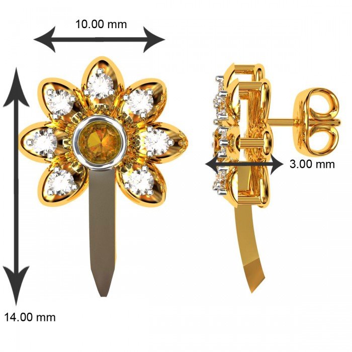 Fashion Designing Citrine Earring