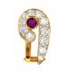 Amethyst American Diamond Hoop Earring