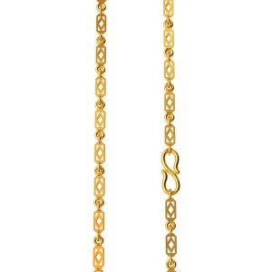 Flat Gold Jali Chain