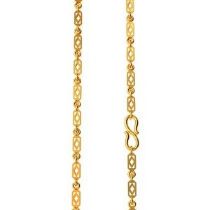 Flat Gold Jali Chain