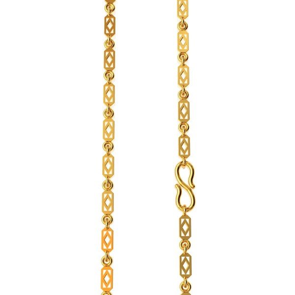 Flat Gold Jali Chain Flat Gold Jali Chain