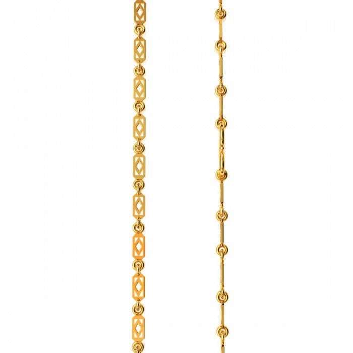 Flat Gold Jali Chain