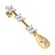 American Diamond Earrings in Gold
