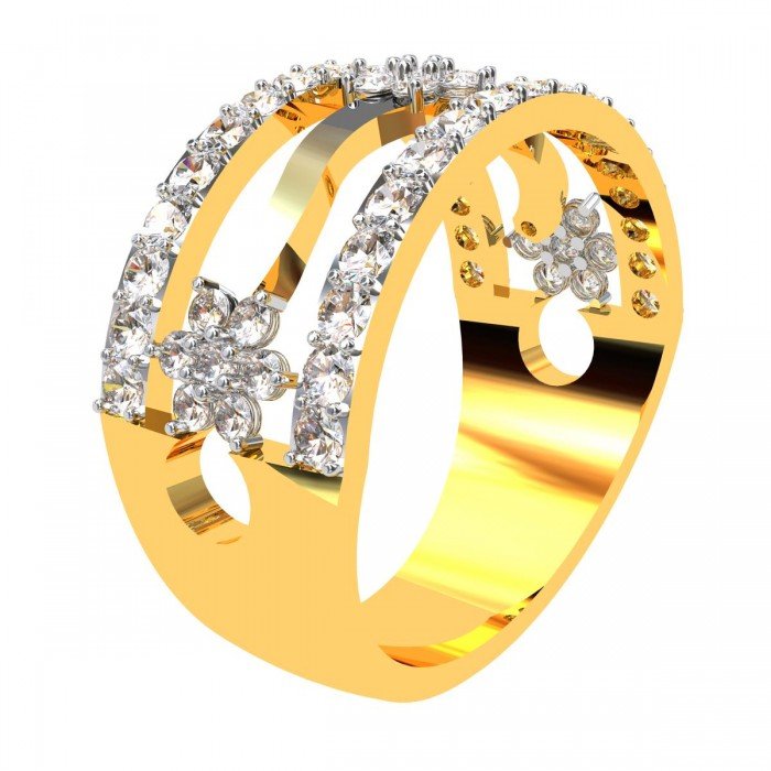 American Diamond Band Ring