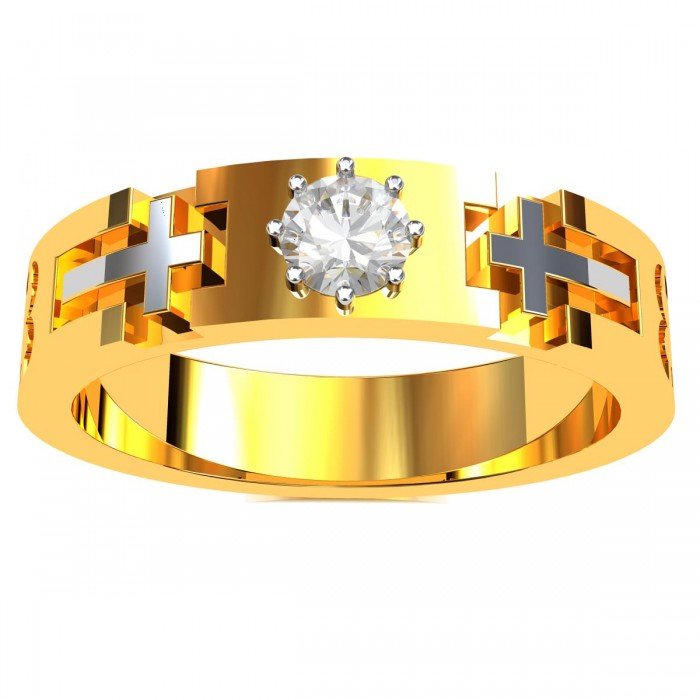 Christ Solitaire American Diamond Ring