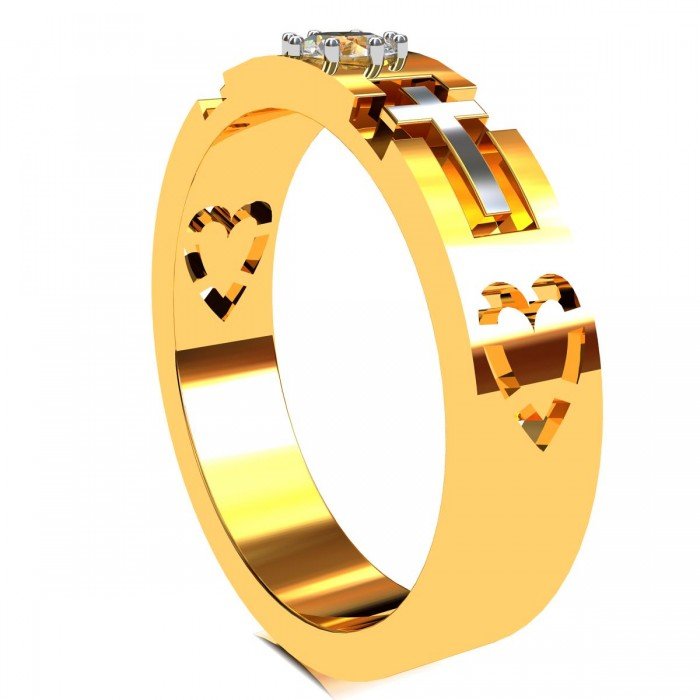 Christ Solitaire American Diamond Ring