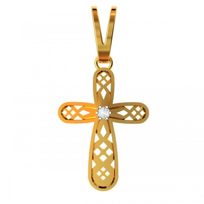 Square Jali Jesus Pendant