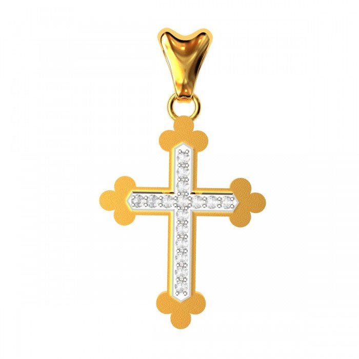 Line American Diamond Jesus Pendant