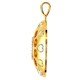 Gold American Diamond Round Watch Pendant