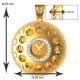 Gold American Diamond Round Watch Pendant