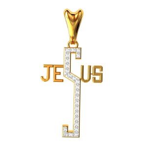 Jesus American Diamond Pendant