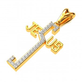 Jesus American Diamond Pendant