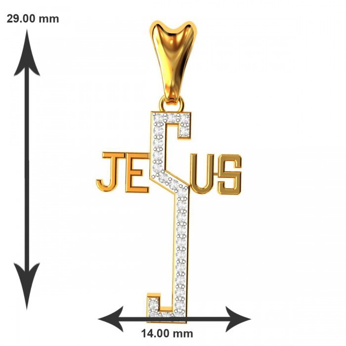 Jesus American Diamond Pendant