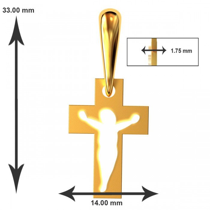 Jesus Christ Gold Pendant